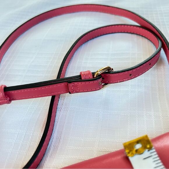 A New Day Petal Pink Vegan Gold Tone Adjustable Strap Crossbody Purse Bag - Picture 7 of 14